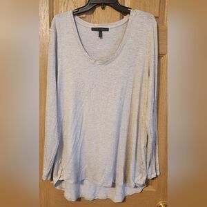 White House Black Market Cream with sheen Long Sleeve Top Women's size XL